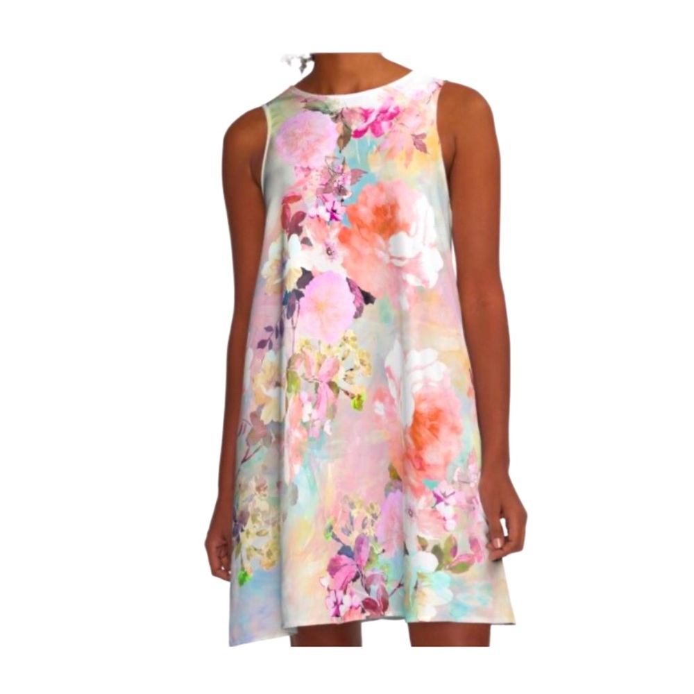 Calvin Klein Chiffon Trapeze Dress